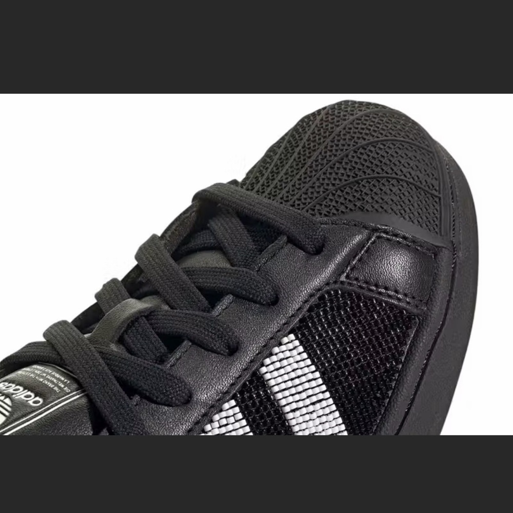 adidas Black & White Classic Limited Edition Beaded Sneakers - Picture 12 of 14